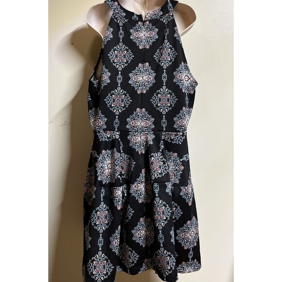 Mossimo Women's Dress Sleeveless Size XXL Floral Black Knee Length A-Line - Picture 6 of 10